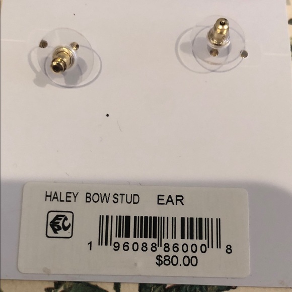 Kendra Scott Gold and Cream Bow Earrings - Picture 2 of 2